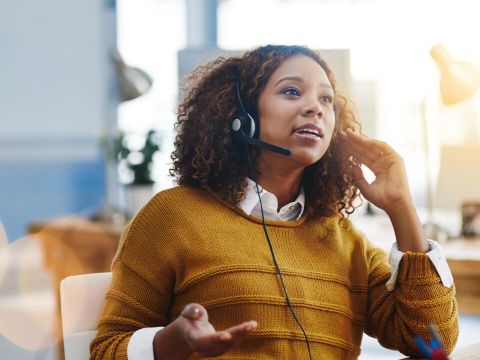 Worker on support call